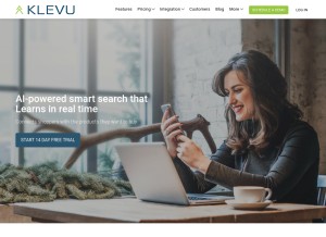 How klevu.com looks like on a tablet such as an iPad.