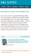 How klgates.com looks like on a mobile device such as an iPhone.
