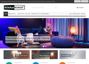 How klikaanklikuit.nl looks like on a tablet such as an iPad.