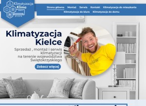 How klimatyzacjaklima.pl looks like on a tablet such as an iPad.