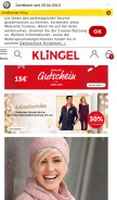 How klingel.de looks like on a mobile device such as an iPhone.