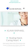 How klinikraphael.com looks like on a mobile device such as an iPhone.