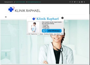 How klinikraphael.com looks like on a tablet such as an iPad.