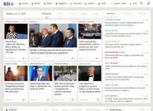 How klix.ba looks like on a tablet such as an iPad.