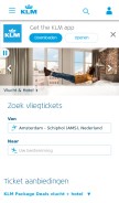 How klm.nl looks like on a mobile device such as an iPhone.