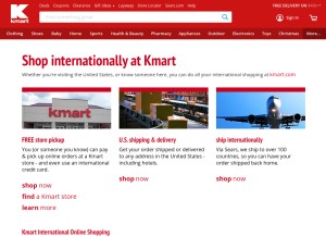 How kmart.com looks like on a tablet such as an iPad.