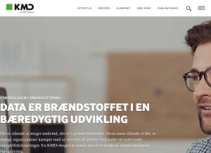 How kmd.dk looks like on a tablet such as an iPad.