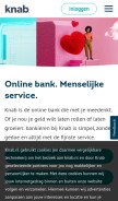 How knab.nl looks like on a mobile device such as an iPhone.