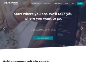 How knewton.com looks like on a tablet such as an iPad.