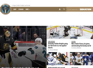 How knightsonice.com looks like on a tablet such as an iPad.