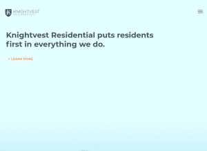 How knightvest.com looks like on a tablet such as an iPad.