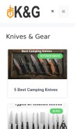 How knivesngear.com looks like on a mobile device such as an iPhone.