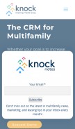 How knockrentals.com looks like on a mobile device such as an iPhone.