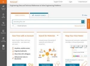 How knovel.com looks like on a tablet such as an iPad.