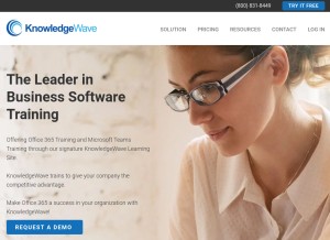 How knowledgewave.com looks like on a tablet such as an iPad.