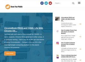 How knowyourmobile.com looks like on a tablet such as an iPad.