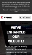 How knoxbox.com looks like on a mobile device such as an iPhone.