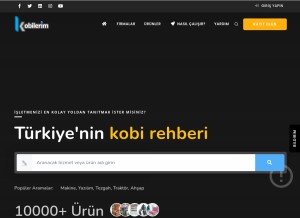 How kobilerim.com looks like on a tablet such as an iPad.