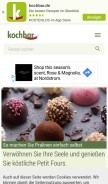 How kochbar.de looks like on a mobile device such as an iPhone.