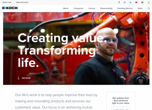 How kochind.com looks like on a tablet such as an iPad.