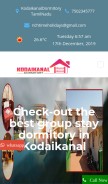 How kodaikanaldormitory.com looks like on a mobile device such as an iPhone.