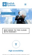 How kodiaksys.com looks like on a mobile device such as an iPhone.