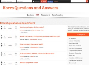 How koees.com looks like on a tablet such as an iPad.