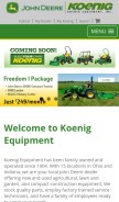 How koenigequipment.com looks like on a mobile device such as an iPhone.
