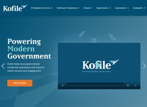 How kofile.com looks like on a tablet such as an iPad.