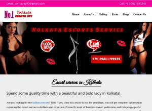 How kolkataescortsgirl.com looks like on a tablet such as an iPad.