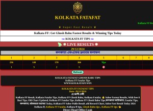 How kolkataff.win looks like on a tablet such as an iPad.