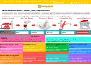How kolkatapackersmovers.in looks like on a tablet such as an iPad.