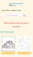 How kolorowanki.me looks like on a mobile device such as an iPhone.