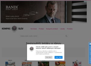 How kompasslev.cz looks like on a tablet such as an iPad.