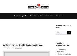 How kompozisyontv.com looks like on a tablet such as an iPad.