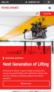 How konecranes.com looks like on a mobile device such as an iPhone.