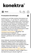 How konektra.com looks like on a mobile device such as an iPhone.