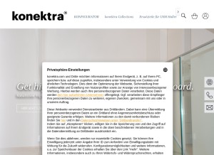 How konektra.com looks like on a tablet such as an iPad.