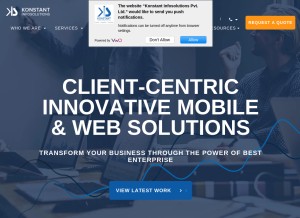 How konstantinfo.com looks like on a tablet such as an iPad.