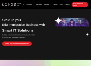 How konze.com looks like on a tablet such as an iPad.