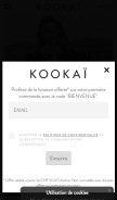 How kookai.ch looks like on a mobile device such as an iPhone.