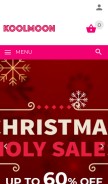 How koolmoon.com looks like on a mobile device such as an iPhone.