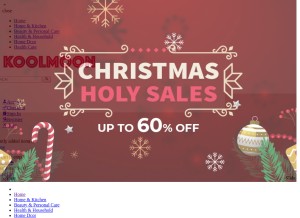 How koolmoon.com looks like on a tablet such as an iPad.