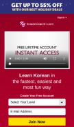 How koreanclass101.com looks like on a mobile device such as an iPhone.