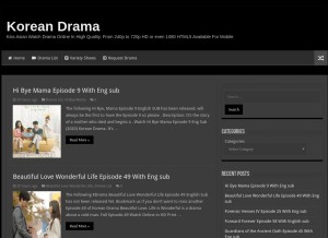 How koreandramahub.com looks like on a tablet such as an iPad.