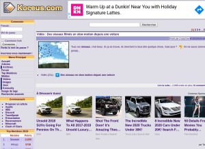 How koreus.com looks like on a tablet such as an iPad.