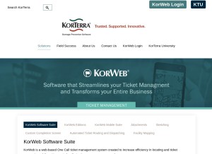 How korweb.com looks like on a tablet such as an iPad.