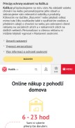 How kosik.cz looks like on a mobile device such as an iPhone.