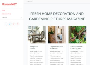 How kosovamanagement.com looks like on a tablet such as an iPad.