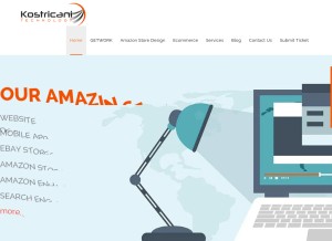 How kostricani.com looks like on a tablet such as an iPad.